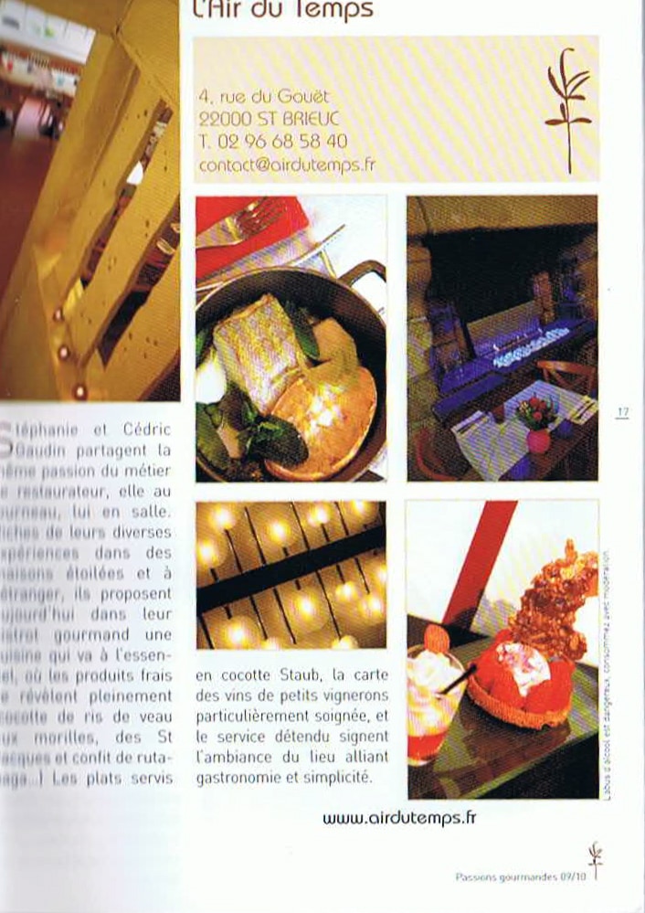 Passions Gourmandes 2009-2010